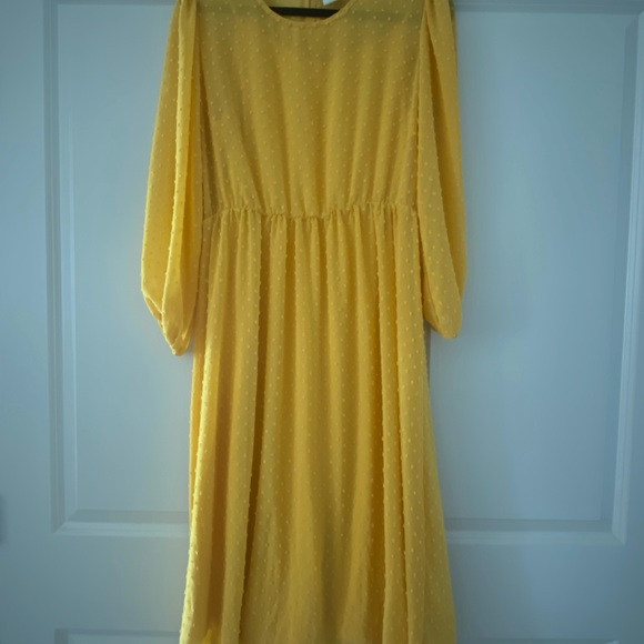 Yellow Midi Dress, size L - Picture 3 of 5